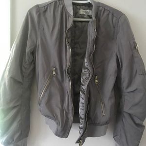 Purple bomber jacket